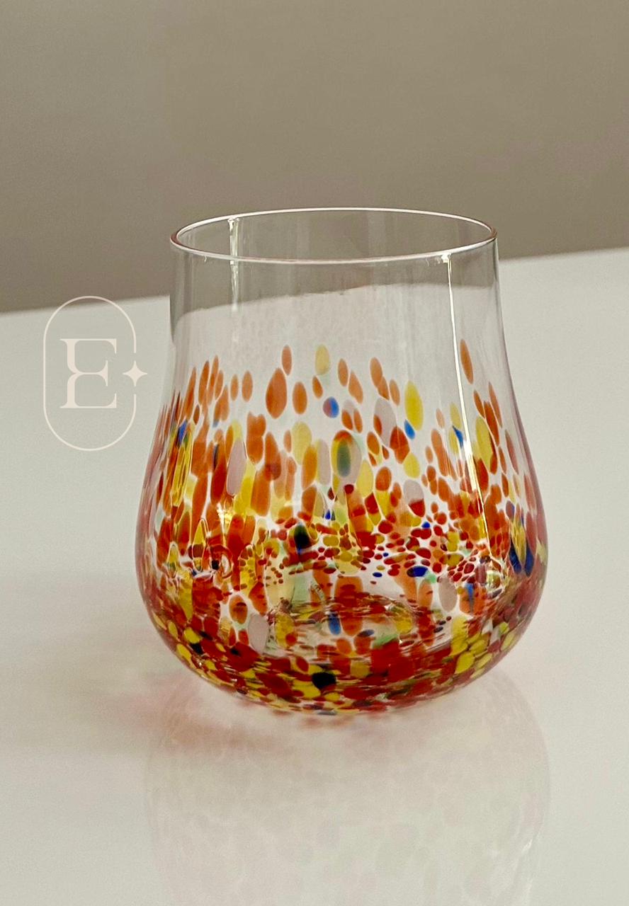 JOGO 02 COPOS BAIXO 450ml VERMELHO