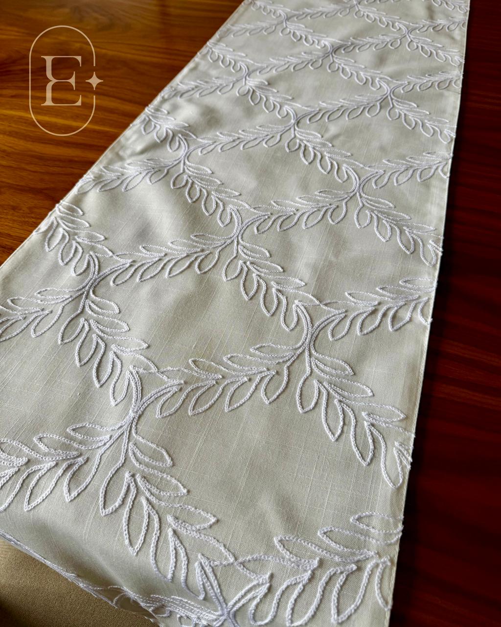 CAMINHO DE MESA CASA ROMANA BRANCA 40X170CM